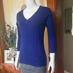 NWT Style&Co size small Women's V-Neck Blue Sweater